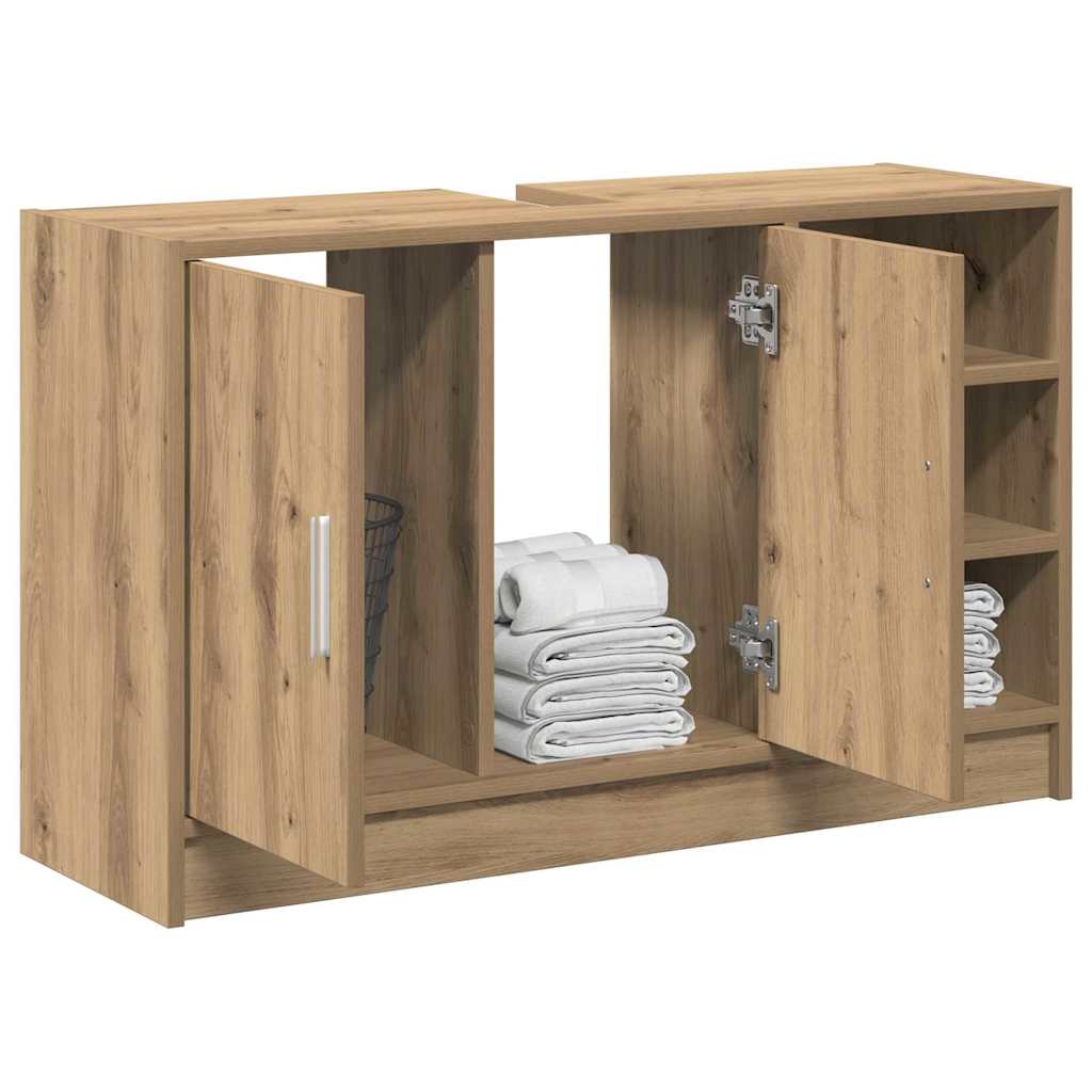 Mobile per Lavabo  Rovere Artigianale 90x29x55 cm Legno Ingegnerizzato 869210