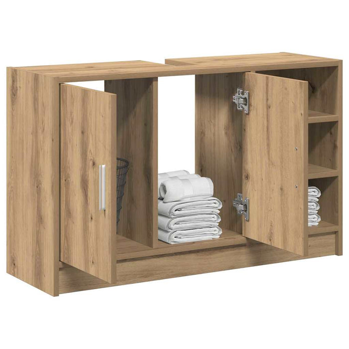 Mobile per Lavabo  Rovere Artigianale 90x29x55 cm Legno Ingegnerizzato 869210