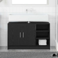 Armadio Lavabo  Rovere Nero 90x29x55 cm Legno Ingegnerizzato 869211