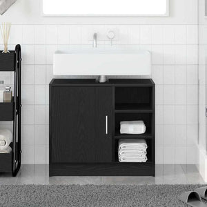 Mobile Lavabo Rovere Nero 63 x 29 x 55 cm Legno multistrato 869214