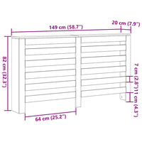 Copertura per radiatori Rovere Nero 149 x 20 x 82 cm 869220