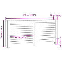 Copertura per radiatori Rovere Nero 175 x 20 x 82 cm 869221