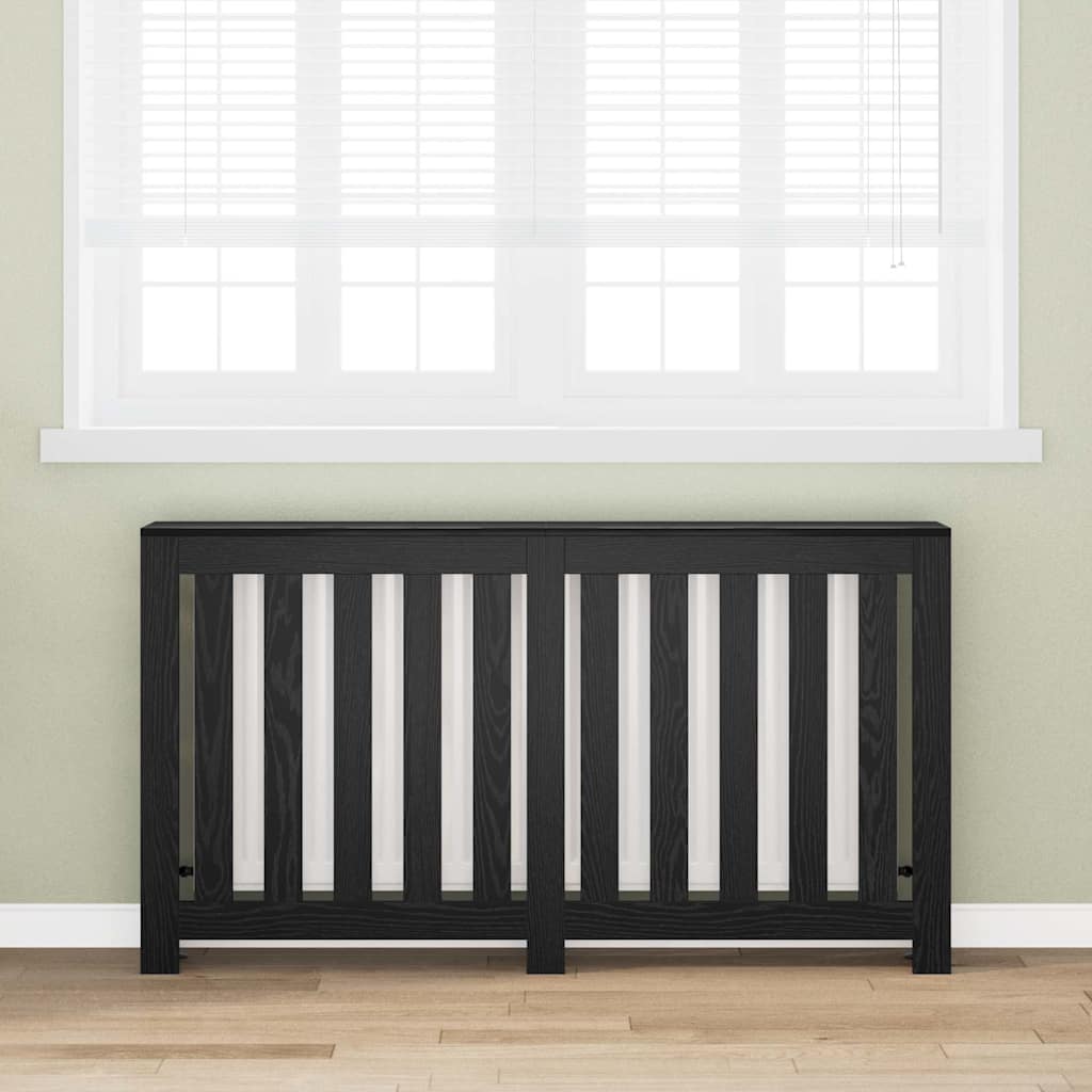 Copertura per radiatori Rovere Nero 149 x 20 x 82 cm 869225