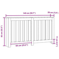 Copertura per radiatori Rovere Nero 149 x 20 x 82 cm 869225