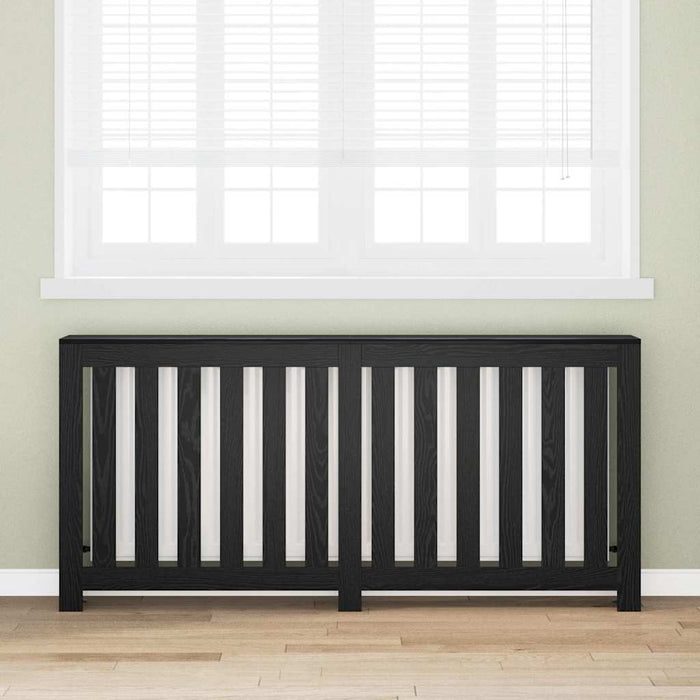 Copertura per radiatori Rovere Nero 175 x 20 x 82 cm 869226