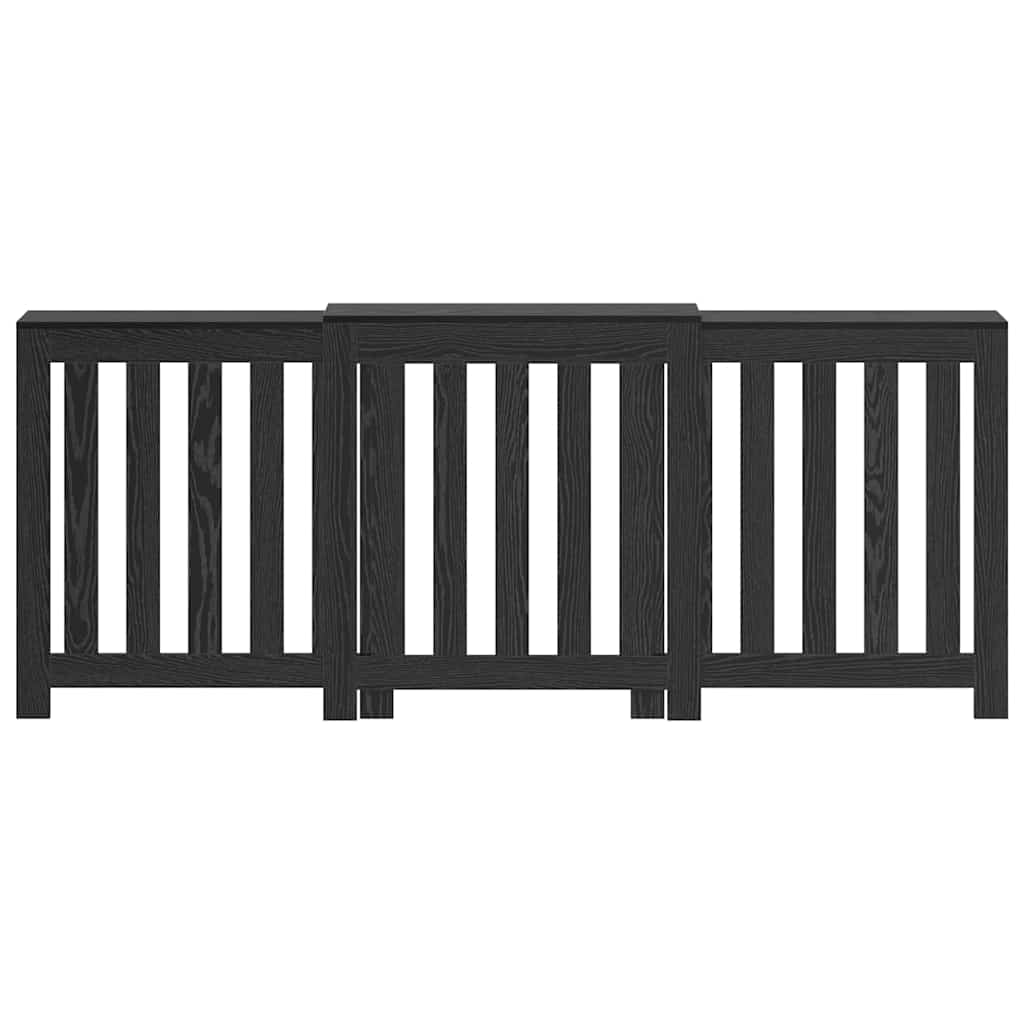 Copertura per radiatori Rovere Nero 205 x 21.5 x 83.5 cm 869227