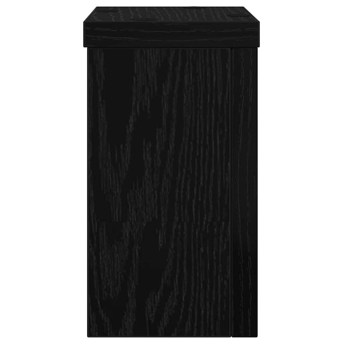 Supporto per piante 2 pcs Rovere nero 10 x 10 x 18 cm 869228