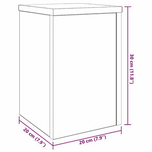 Supporto per piante 2 pcs Rovere nero 20 x 20 x 30 cm 869229