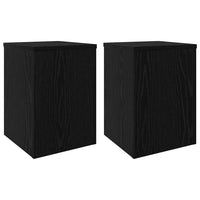 Supporto per piante 2 pcs Rovere nero 25 x 25 x 35 cm 869230