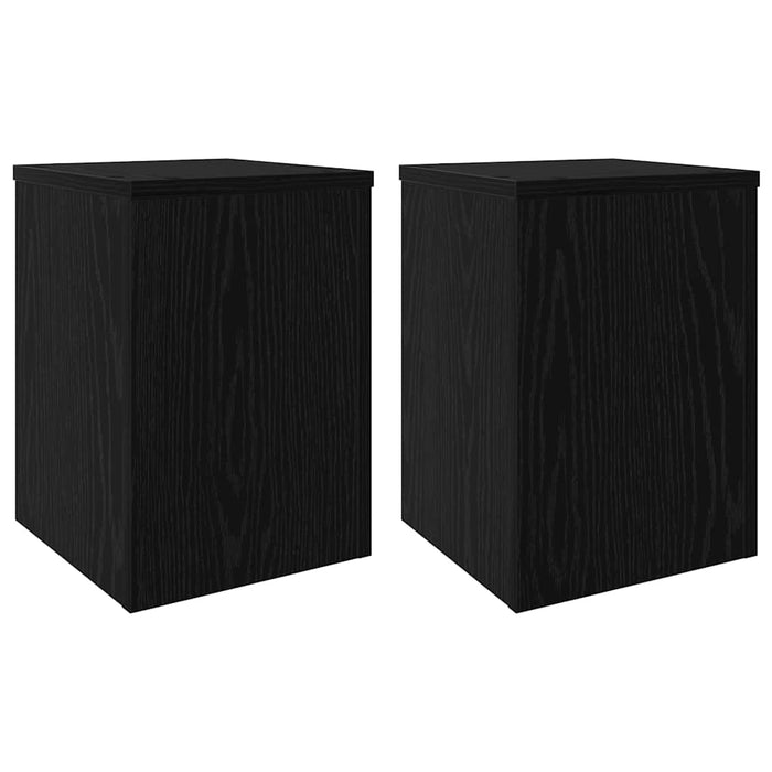 Supporto per piante 2 pcs Rovere nero 25 x 25 x 35 cm 869230