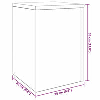 Supporto per piante 2 pcs Rovere nero 25 x 25 x 35 cm 869230