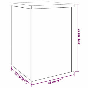 Supporto per piante 2 pcs Rovere nero 25 x 25 x 35 cm 869230