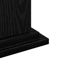 Stand espositivo  con spazio di stoccaggio in rovere nero, 31 x 30 x 90 cm, legno ingegnerizzato. 869245