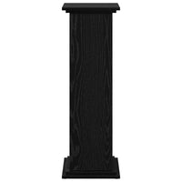 Stand espositivo  con spazio di stoccaggio in rovere nero, 31 x 30 x 90 cm, legno ingegnerizzato. 869245