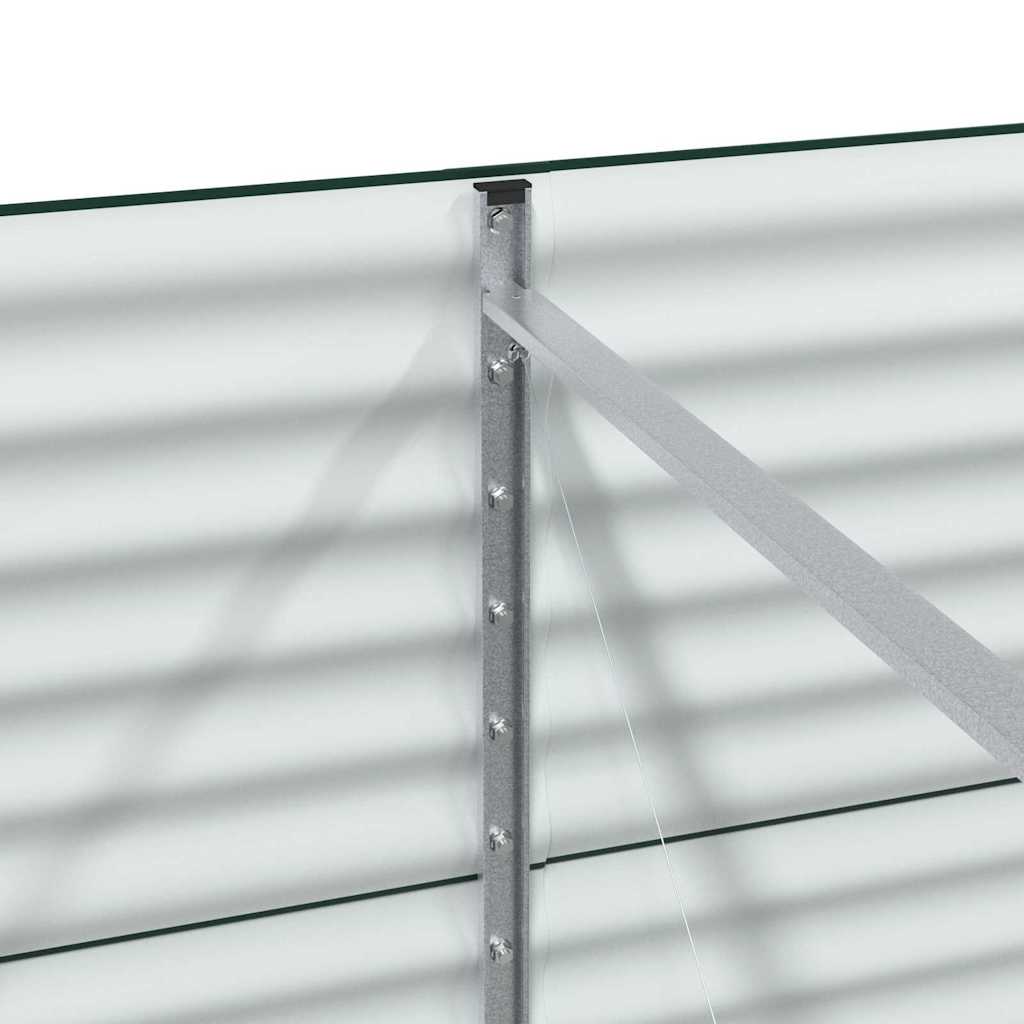 Letto rialzato da giardino Verde 320 x 80 x 81 cm Acciaio 42008123