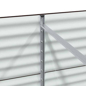 Letto rialzato da giardino Marrone 400 x 80 x 81 cm Acciaio 42008132