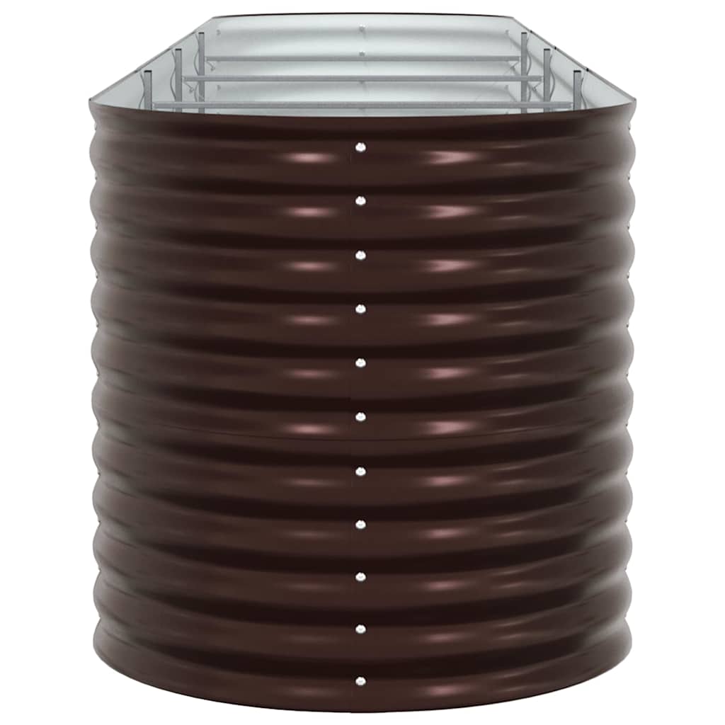 Letto rialzato da giardino Marrone 400 x 80 x 81 cm Acciaio 42008132