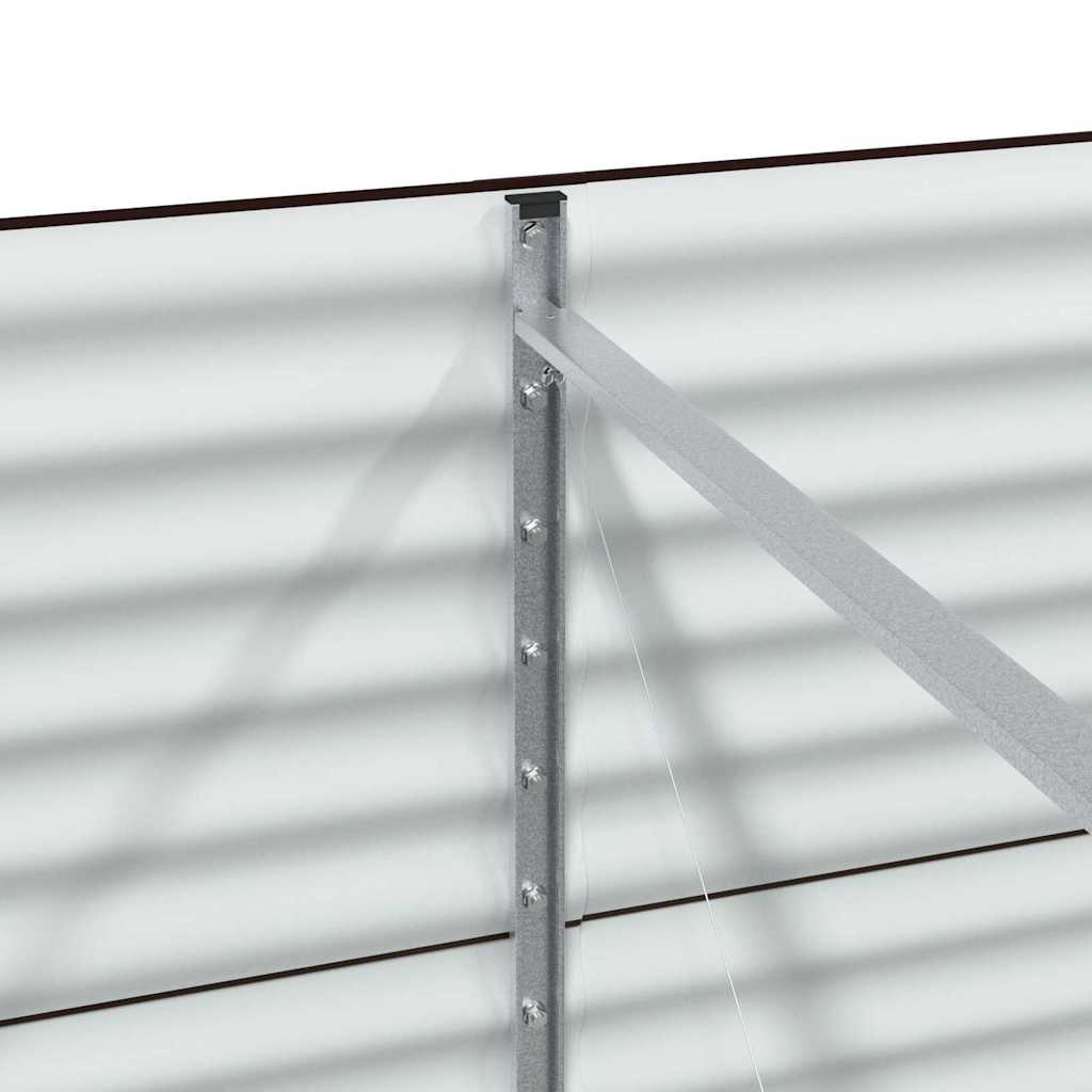 Letto rialzato da giardino Marrone 320 x 80 x 81 cm Acciaio 42008133