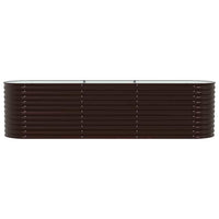 Letto rialzato da giardino Marrone 320 x 80 x 81 cm Acciaio 42008133