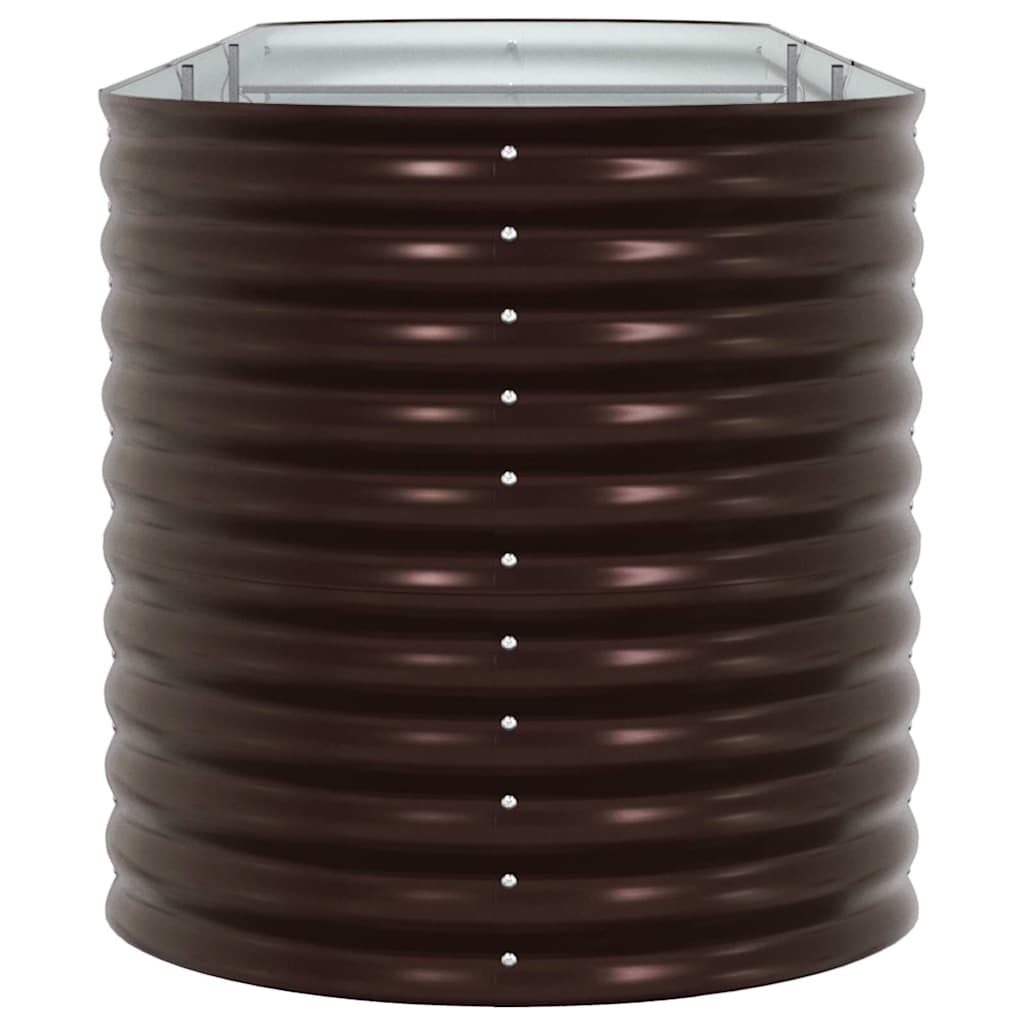 Letto rialzato da giardino Marrone 320 x 80 x 81 cm Acciaio 42008133