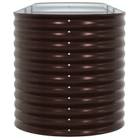 Letto rialzato da giardino Marrone 320 x 80 x 81 cm Acciaio 42008133