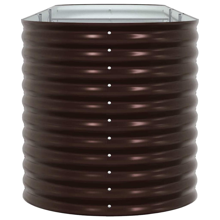 Letto rialzato da giardino Marrone 320 x 80 x 81 cm Acciaio 42008133