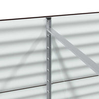 Letto rialzato da giardino Marrone 240 x 80 x 81 cm Acciaio 42008134