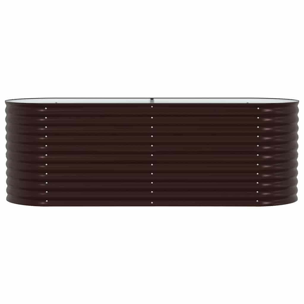 Letto rialzato da giardino Marrone 240 x 80 x 81 cm Acciaio 42008134