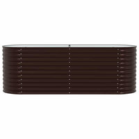 Letto rialzato da giardino Marrone 240 x 80 x 81 cm Acciaio 42008134