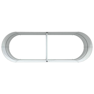 Letto rialzato da giardino Marrone 240 x 80 x 81 cm Acciaio 42008134