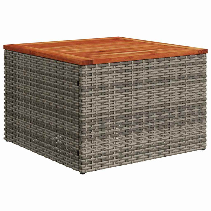 Set di divani da giardino a 7 pezzi con cuscini in rattan grigio e legno di acacia 3347650