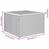 Set Divano da Giardino con cuscino 5 pz-Sofa da Giardino-Divanetto da esterno Grigio polyrattan 520416