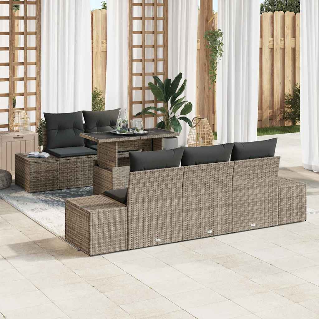 Set Divano da Giardino 6 pcs Grigio 100 x 55 x 73 cm 3349095