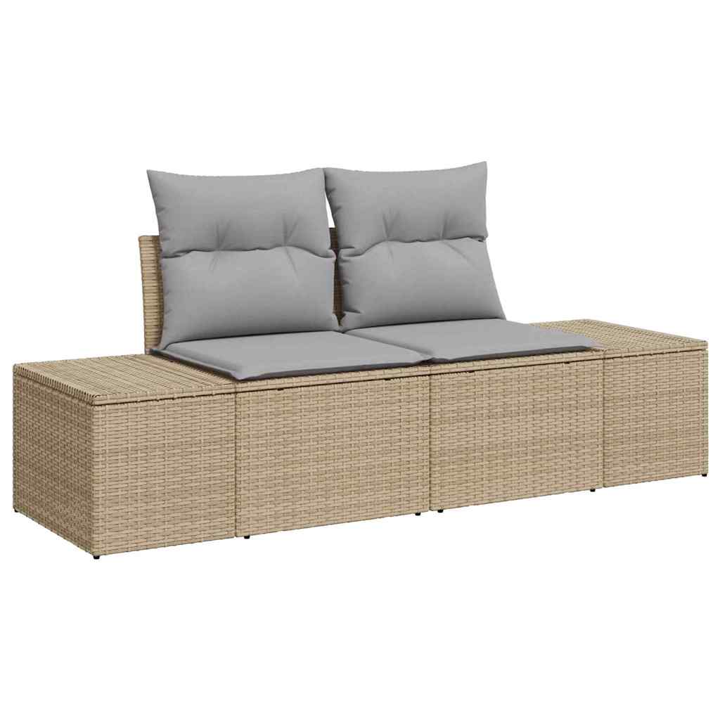 Set da Giardino  10 Pezzi con Cuscini Beige in Rattan Sintetico 3349246