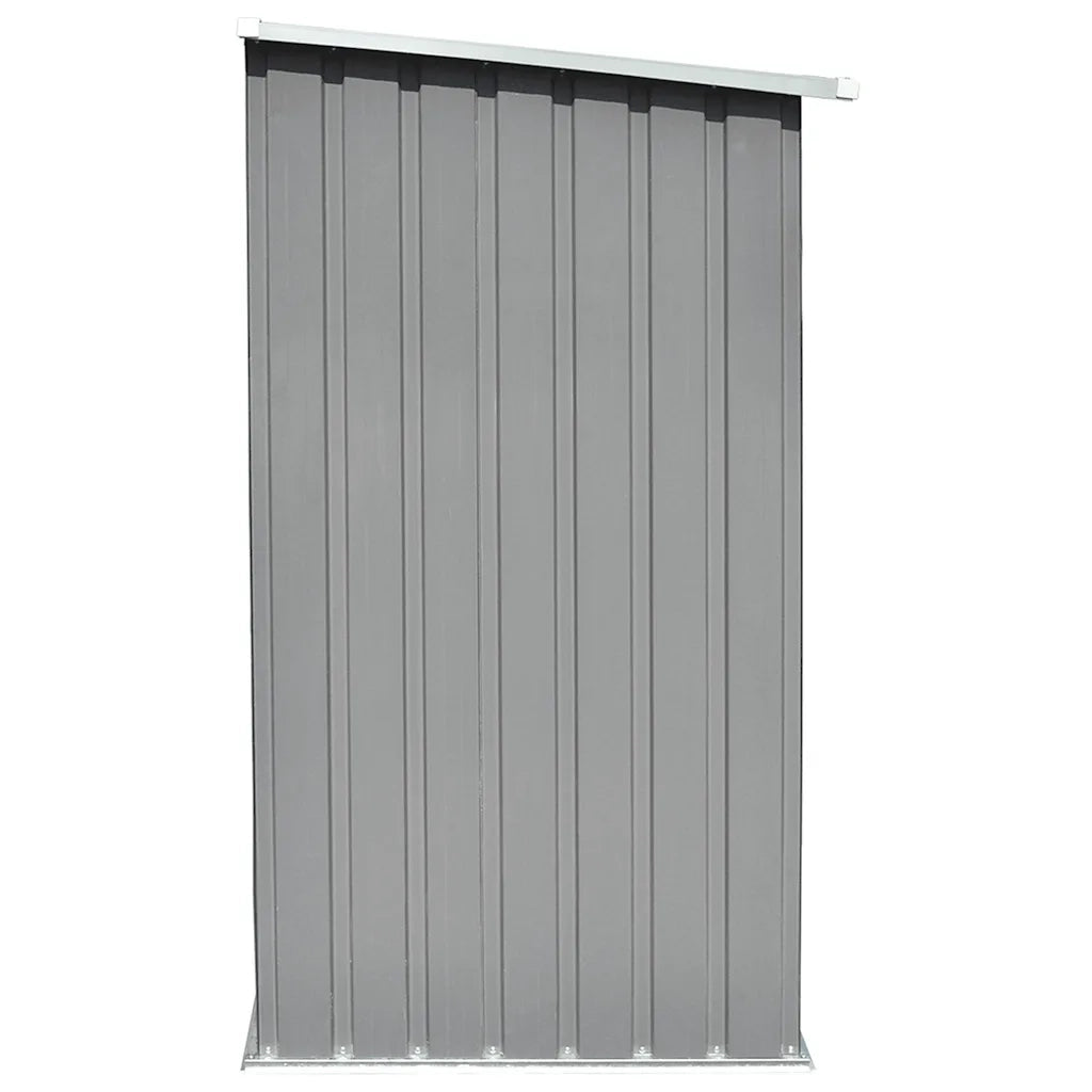 Capannone da Giardino in Acciaio Zincato Grigio 163x83x154 cm 44959