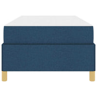 vidaXL Letto a molle con materasso Blu e Bianco 90 x 190 cm Tessuto