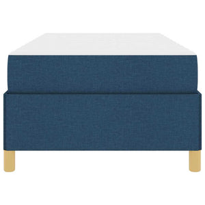 vidaXL Letto a molle con materasso Blu e Bianco 90 x 190 cm Tessuto