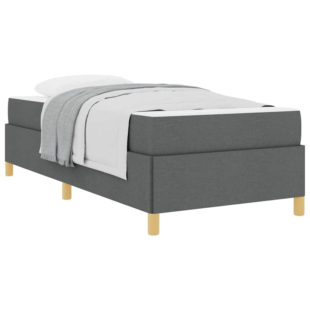 vidaXL Letto a molle Grigio scuro e bianco e grigio scuro 90 x 200 cm