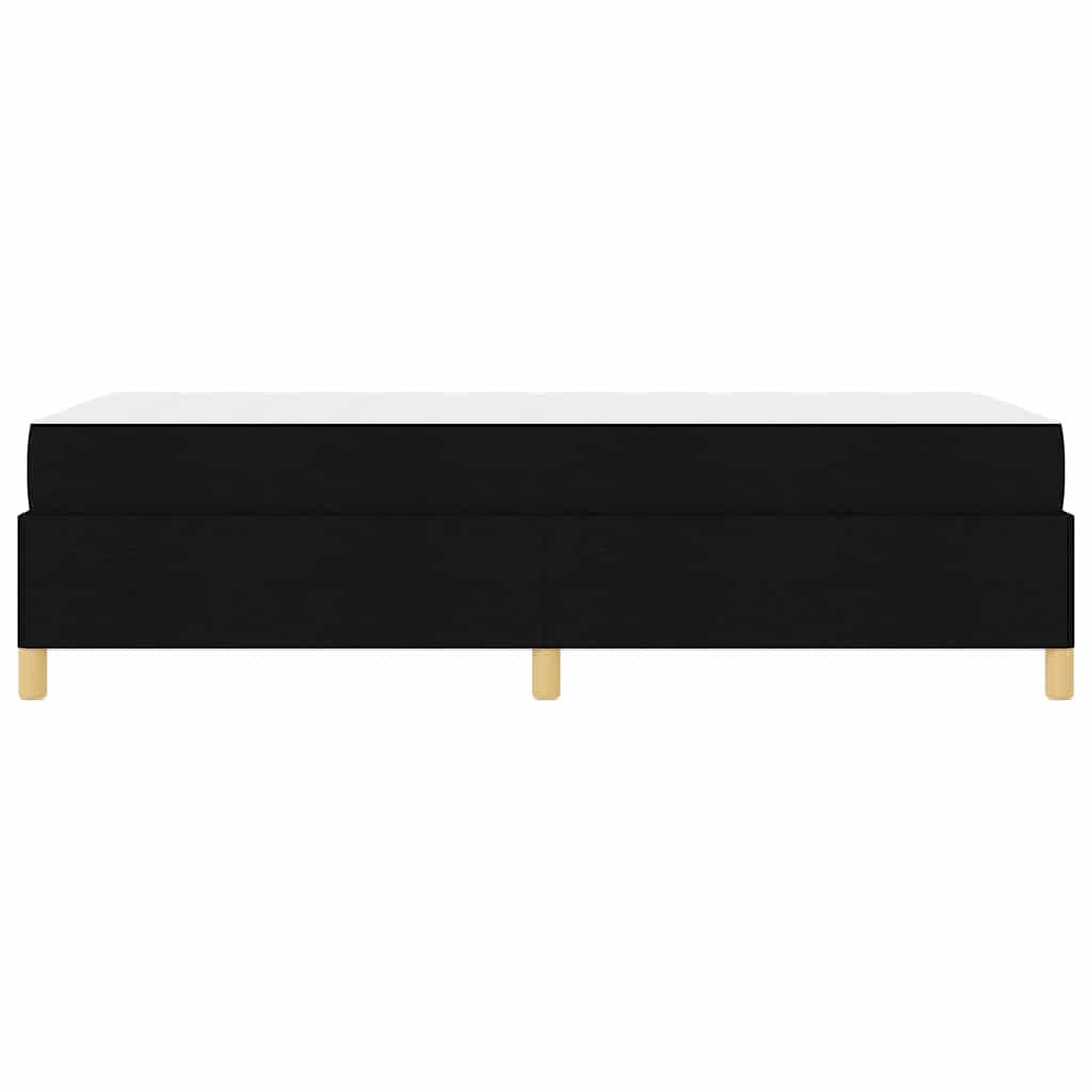 vidaXL Letto a molle con materasso Nero e Bianco 90 x 200 cm Tessuto