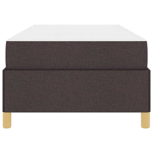 vidaXL Letto a molle Marrone scuro e Bianco 90 x 200 cm Tessuto