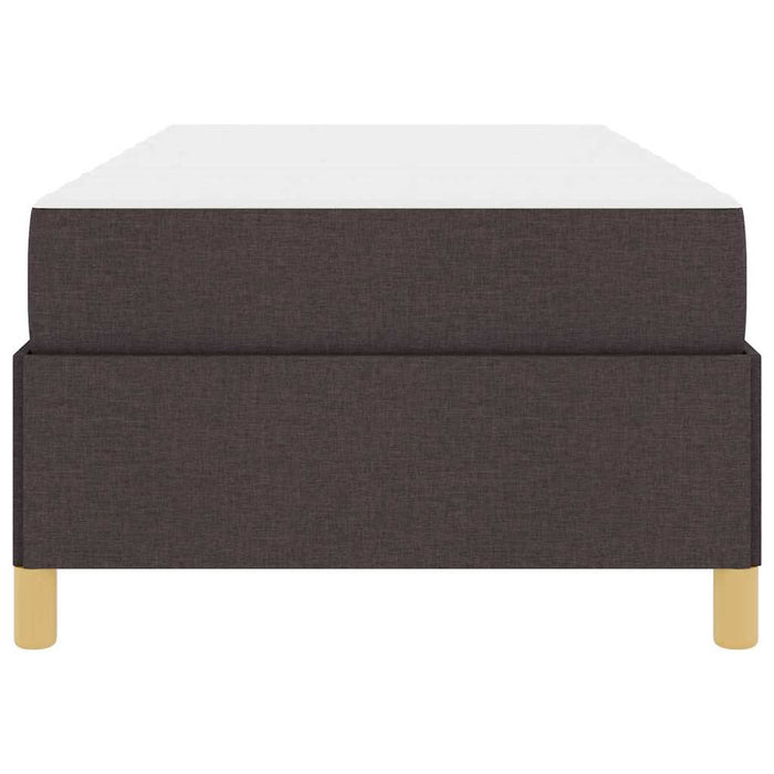 vidaXL Letto a molle Marrone scuro e Bianco 90 x 200 cm Tessuto