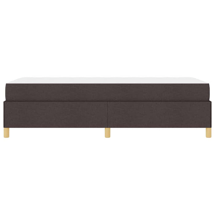 vidaXL Letto a molle Marrone scuro e Bianco 90 x 200 cm Tessuto