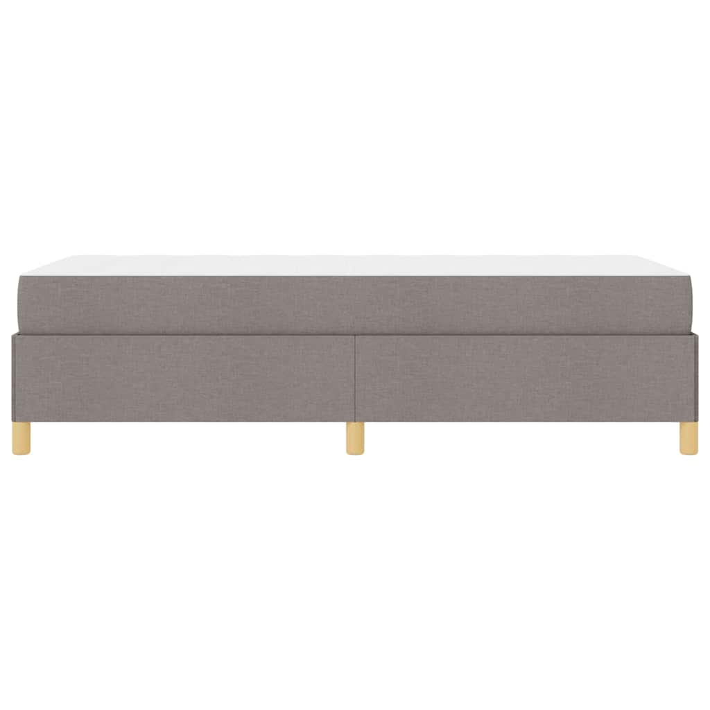 vidaXL Letto a molle con materasso Taupe e bianco 90 x 200 cm Tessuto