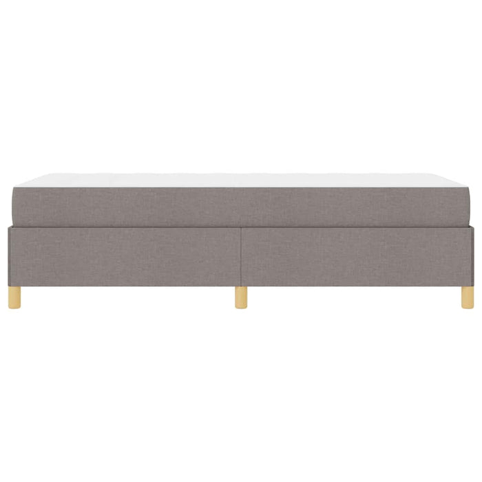vidaXL Letto a molle con materasso Taupe e bianco 90 x 200 cm Tessuto
