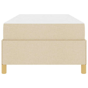 Struttura del letto con materasso Crema 90 x 200 cm Tessuto 3398911