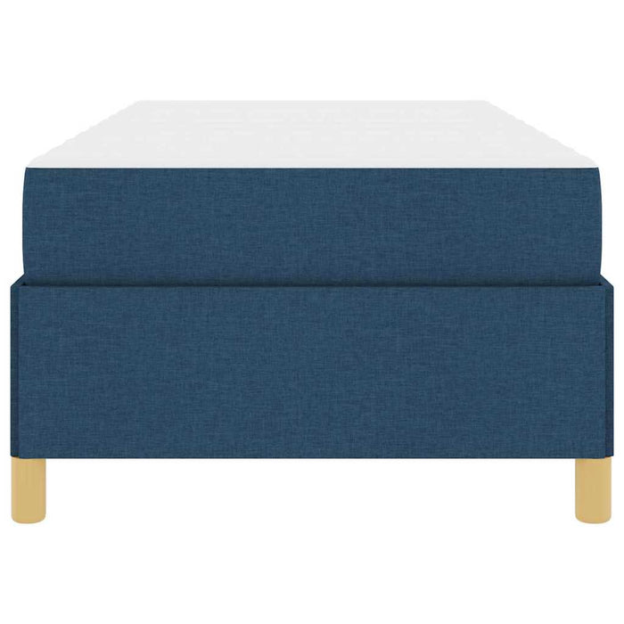 vidaXL Letto a molle con materasso Blu e Bianco 90 x 200 cm Tessuto