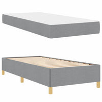 vidaXL Letto a molle Grigio chiaro e Bianco 100 x 200 cm Tessuto