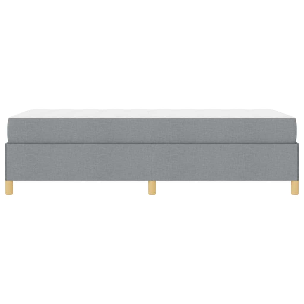 vidaXL Letto a molle Grigio chiaro e Bianco 100 x 200 cm Tessuto