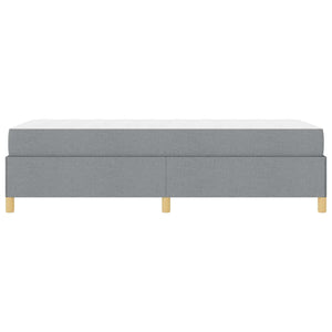 vidaXL Letto a molle Grigio chiaro e Bianco 100 x 200 cm Tessuto