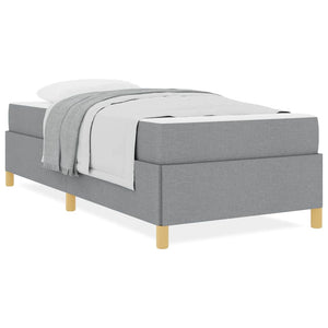vidaXL Letto a molle Grigio chiaro e Bianco 100 x 200 cm Tessuto